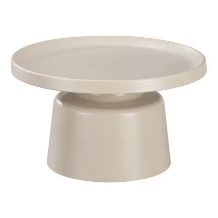 Coffee table Ginoze pakoworld metal in cappuccino color D70x38cm