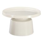 Coffee table Ginoze pakoworld 2 pieces set in white color metal