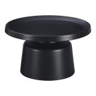 Coffee table Ginoze pakoworld 2 pieces set in black color metal