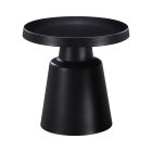 Coffee table Ginoze pakoworld 2 pieces set in black color metal