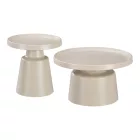 Coffee table Ginoze pakoworld 2 pieces set in cappuccino color metal