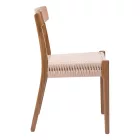Safal chair pakoworld oak oak wood-seat ecru rope 51x50x78cm