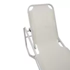 Dessie deckchair pakoworld aluminum stackable textilene off-white 56x188x30cm