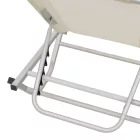 Dessie deckchair pakoworld aluminum stackable textilene off-white 56x188x30cm