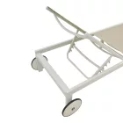 Deckchair Mailo pakoworld white aluminum and textilene in beige shade 71x206x30cm