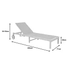 Deckchair Mailo pakoworld dark grey aluminum and textilene in black shade 71x206x30cm