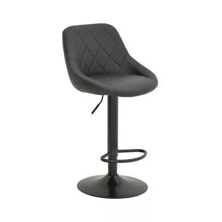 Boronez pakoworld folding bar stool black pu-with black base 47x49x112cm