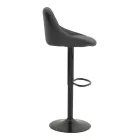 Boronez pakoworld folding bar stool black pu-with black base 47x49x112cm