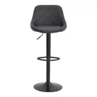 Boronez pakoworld folding bar stool black pu-with black base 47x49x112cm