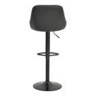 Boronez pakoworld folding bar stool black pu-with black base 47x49x112cm