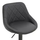 Boronez pakoworld folding bar stool black pu-with black base 47x49x112cm