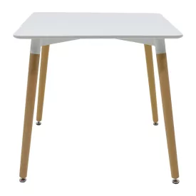   Dining table Natali pakoworld MDF top white-natural color legs 80x80x76cm