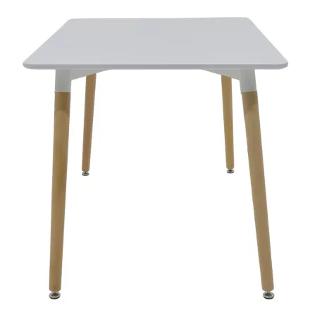 Dining table Natali MDF top white-natural legs 120x80x76cm