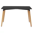 Dining table Natali MDF top black-natural legs 120x80x76cm