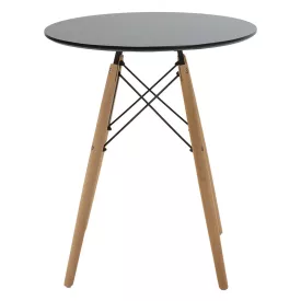   Julita pakoworld table MDF black and natural beech wood D60x73cm
