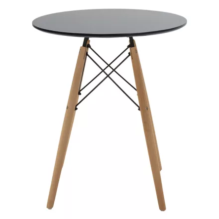 Julita pakoworld table MDF black and natural beech wood D60x73cm