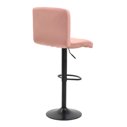 Bar stool Remina pakoworld height adjustable rotten apple velvet-black matt base 44x44x112cm