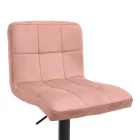 Bar stool Remina pakoworld height adjustable rotten apple velvet-black matt base 44x44x112cm