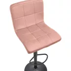 Bar stool Remina pakoworld height adjustable rotten apple velvet-black matt base 44x44x112cm