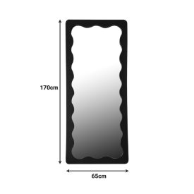 Mirror Werdy Inart wood in white color 65x2.4x170cm