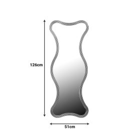 Mirror Boulen Inart wood in gold color 51x2x126cm