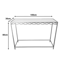 Console table Benda Inart metal in gold color 100x30x80cm