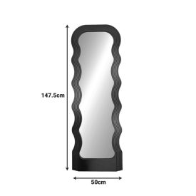 Mirror Spejo Inart black PP 50x2.8x147.5cm