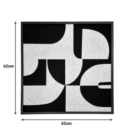 Jeire Inart wall art with frame black-white 62x2.5x62cm