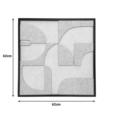 Jeire Inart wall art with frame in white color 62x2.5x62cm