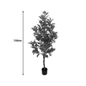 Decorative plant Lemon tree in a pot Inart green pp H150cm