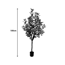 Decorative plant Lemon tree in a pot Inart green pp H180cm
