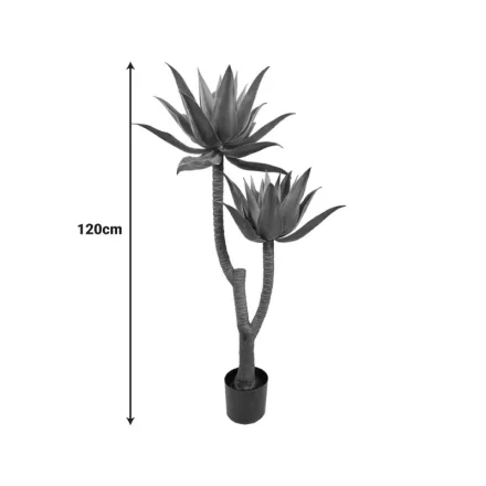 Decorative plant Lotus in a pot Inart green pp H120cm
