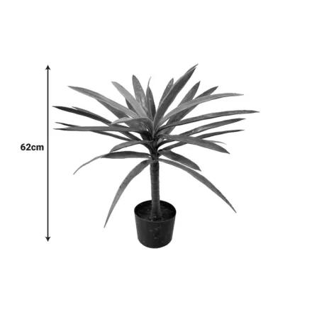 Decorative plant Dracaena palm in a pot Inart green pp H62cm
