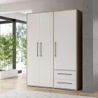 Wardrobe Razol pakoworld 3 doors white-sonoma melamine 144.5x59x200cm