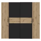 Wardrobe Bekerk pakoworld black-oak melamine 200x61.5x190.5cm
