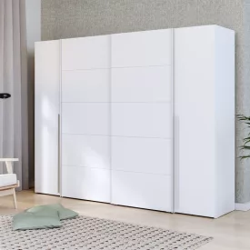   Wardrobe Verzo pakoworld 4 doors white melamine 270.5x61.5x210.5cm