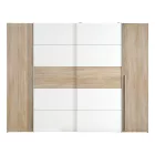 4-door wardrobe Verzo pakoworld oak-white melamine 270.5x61.5x210.5cm