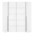 4-door wardrobe Lamore pakoworld white melamine 200x61.5x210.5cm