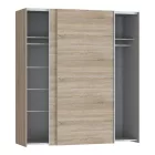 Wardrobe Noez pakoworld 2 doors with shelves sonoma melamine 170.5x61x190.5cm