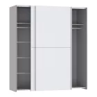 Wardrobe Noez pakoworld 2 doors with shelves white melamine 170.5x61x190.5cm