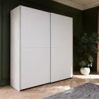 Wardrobe Noez I pakoworld 2 doors with shelves in white color 170.5x61x190.5cm