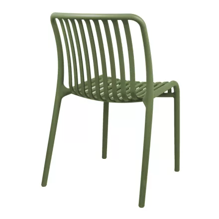 Zoi pakoworld pp chair in dark green shade 42x58x79cm