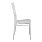 Tiffany pakoworld pp chair in white shade 40x40x88cm