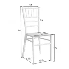 Tiffany pakoworld pp chair in white shade 40x40x88cm