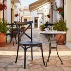 Stackable rossie pakoworld pp chair in black shade 38x46.5x82cm