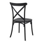Stackable rossie pakoworld pp chair in black shade 38x46.5x82cm