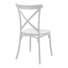 Stackable Crossie pakoworld pp chair in white shade 38x46.5x82cm