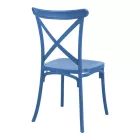 Stackable Crossie pakoworld pp chair in blue shade 38x46.5x82cm