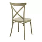 Stackable Crossie chair pakoworld pp in cappuccino shade 38x46.5x82cm