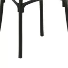 Stackable Crossie chair pakoworld pp in dark grey shade 38x46.5x82cm